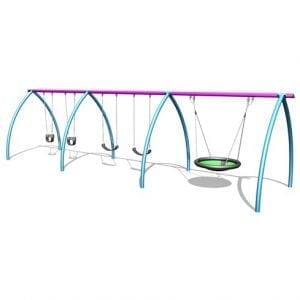 Park Supplies & Playgrounds Curved Leg Swings 3D Design