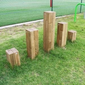 Park Supplies & Playgrounds Fitness Trail Stepping Logs