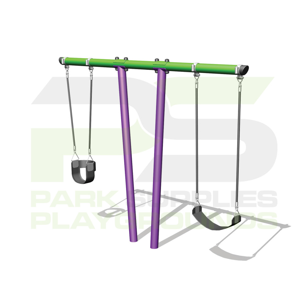 Park Supplies & Playgrounds 2 Bay T Bar Swing