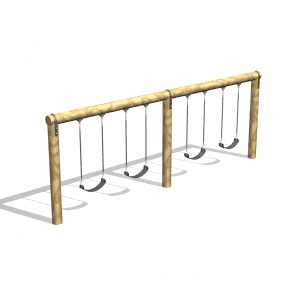 Park Supplies & Playgrounds Timber Pole Swing 3D Design