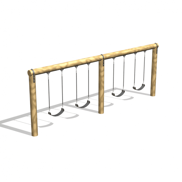 Park Supplies & Playgrounds Timber Pole Swing 3D Design