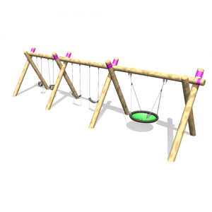 Park Supplies & Playgrounds Timber A Frame Swings Option 3D Design