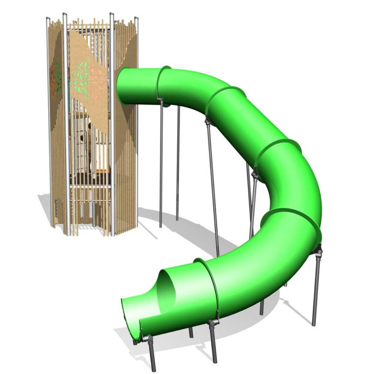 Beach Tower Curved Slide Park Supplies & Playgrounds
