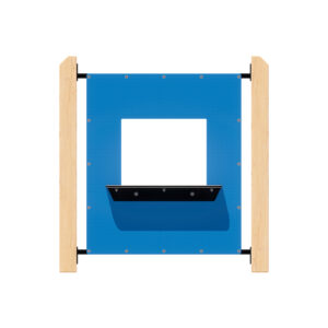 Front view of the Little Kiwi Shop Panel | Sensory Playground Equipment NZ | Park Supplies & Playgrounds
