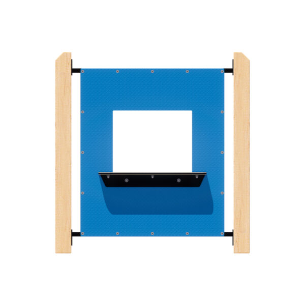 Front view of the Little Kiwi Shop Panel | Sensory Playground Equipment NZ | Park Supplies & Playgrounds