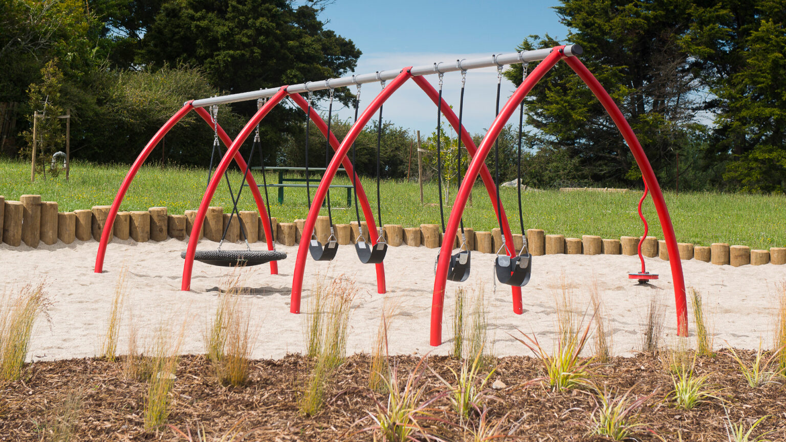 Steel Curved Leg Swings - Park Supplies & Playgrounds