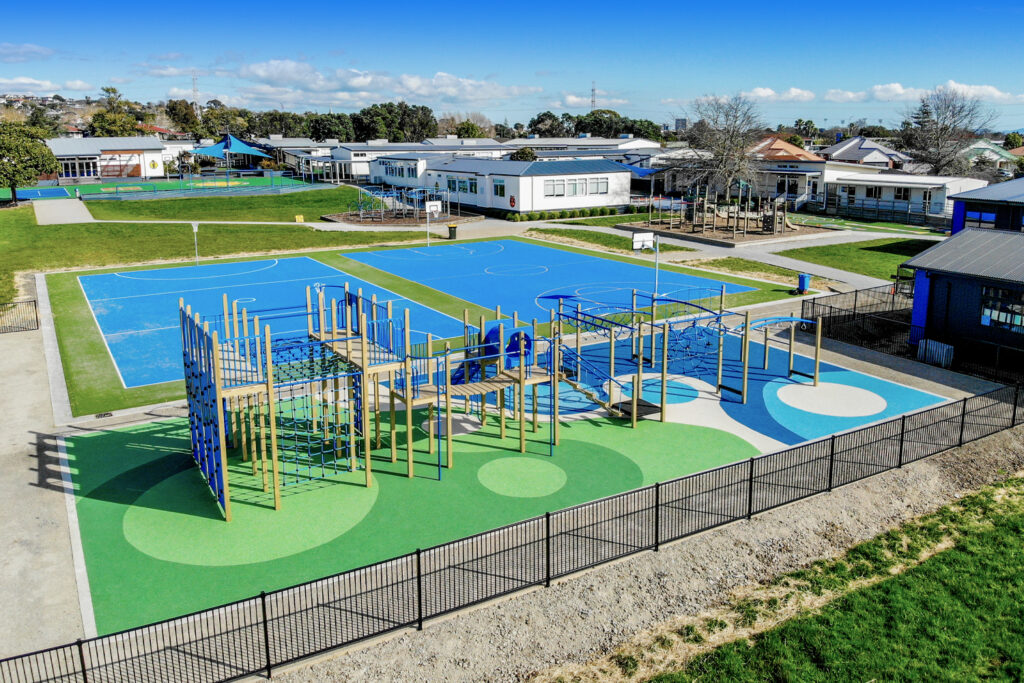 Top Side View of the Chapel Downs Primary School Playground | Auckland, New Zealand | Park Supplies & Playgrounds